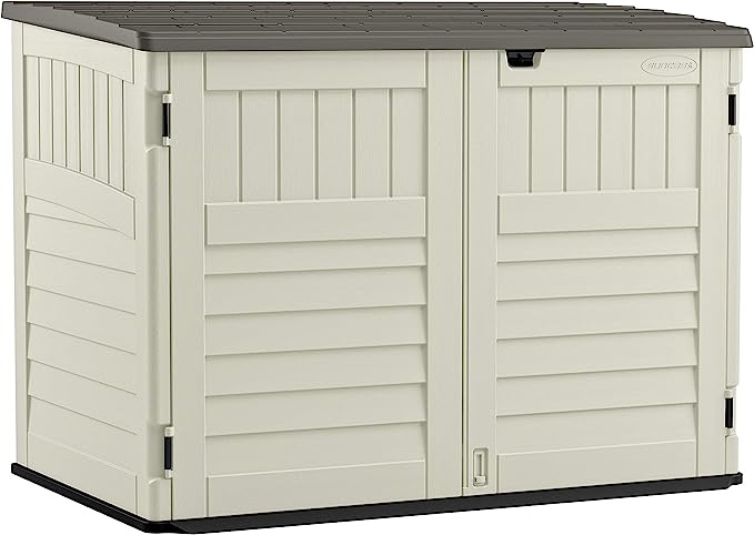 Keter Store It Out MAX 4.8x2.7 ft. Resin Outdoor Storage Shed for Patio Furniture and Tools, Brown