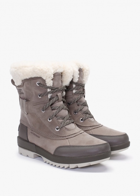 ((SIZE 7). SOREL Torino II Omega Taupe Major Leather Parc Boots