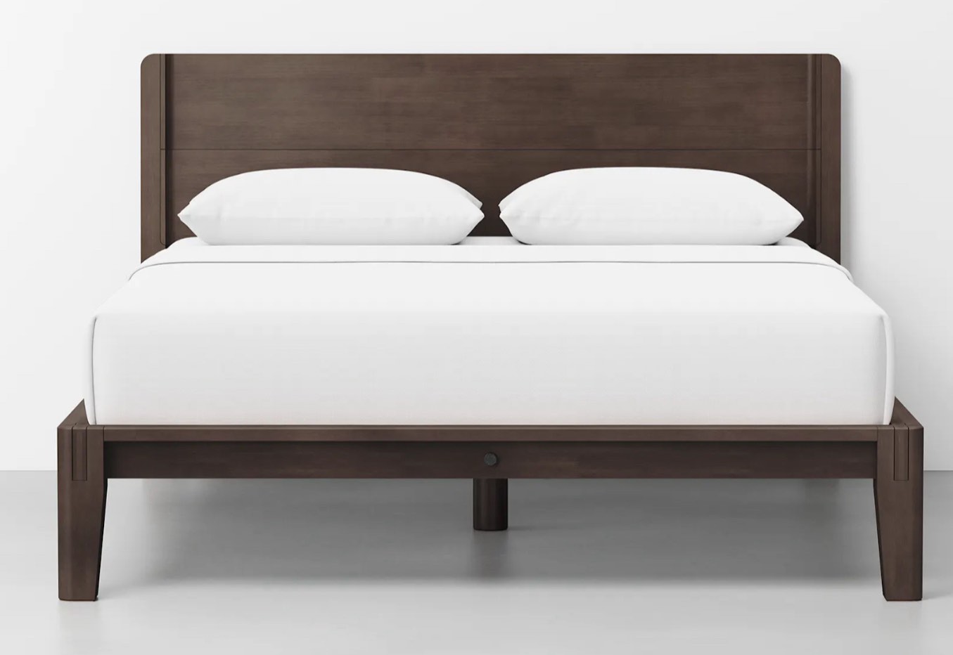 ((box 2 of 3)) King - Walnut - Platform Bed 