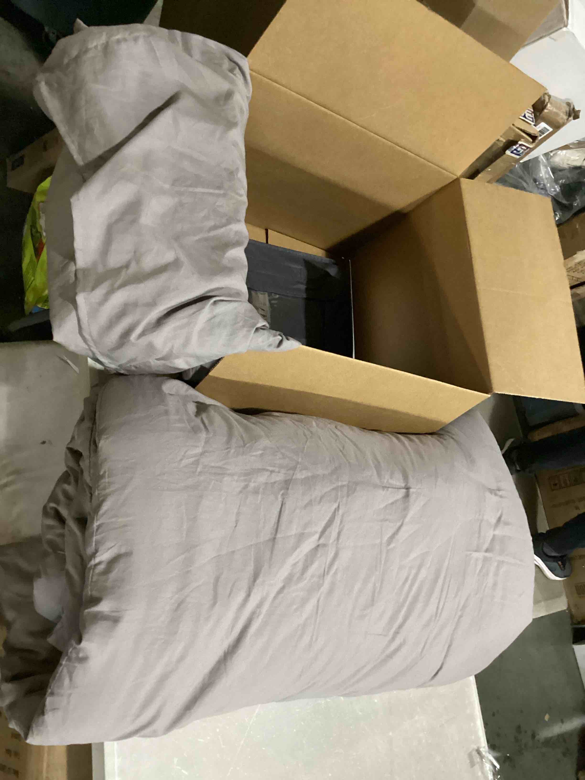 ETDIFFE Grey Comforter Set Twin/Twin XL Size, 2pc Aesthetic Modern Gray