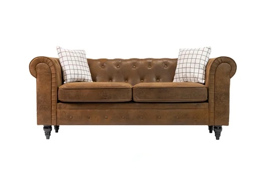 ((BOX 1/3))71'' Upholstered Sofa Amelia tufted sofa arms