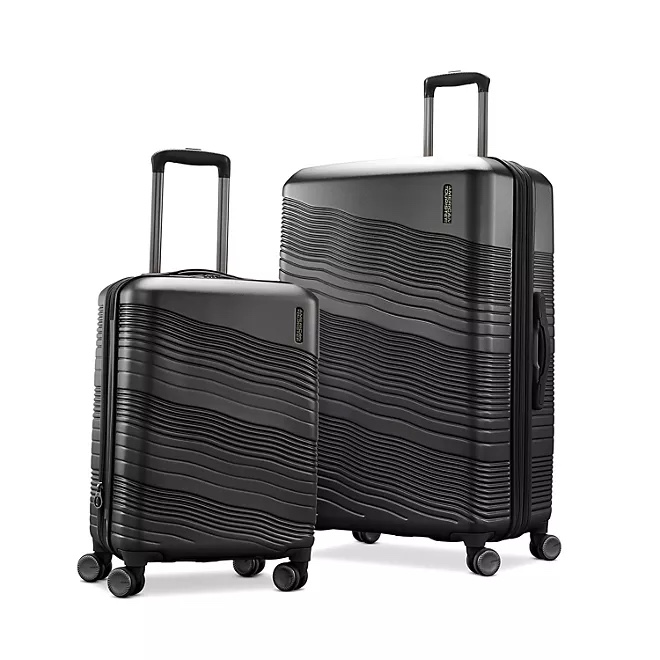 American Tourister ColorLite II 2-Piece Hard Side Luggage Set, Black