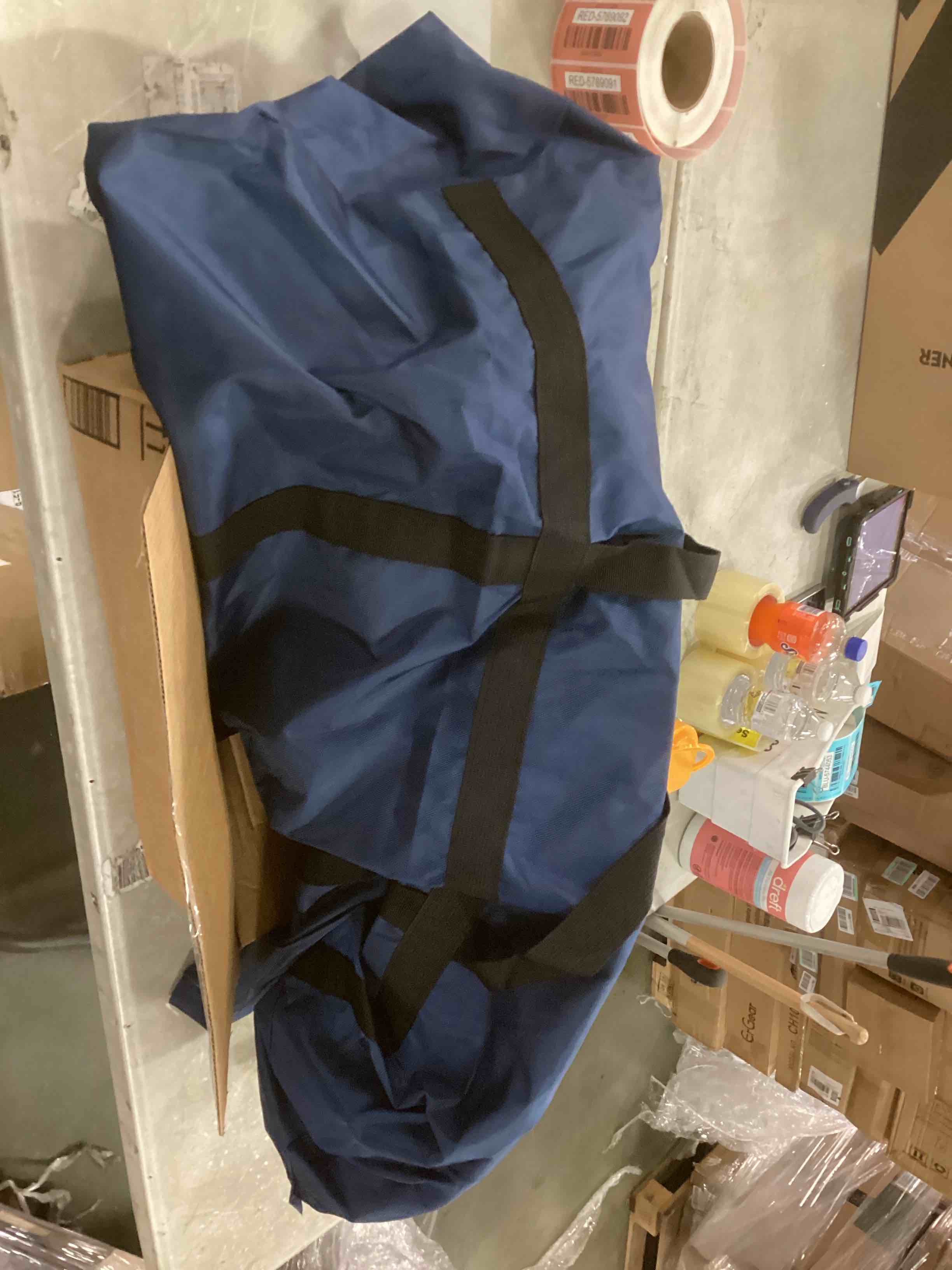 48 inch travel duffel bag extra large sport equipment duffel, blue 