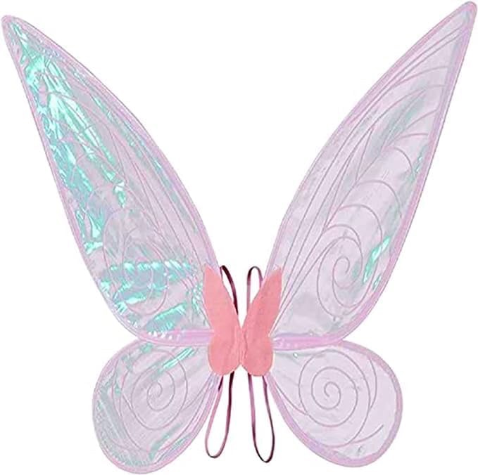Oprtuisi Adult Fairy Wings, Shiny Transparent Princess Wings, Angel Wings Sutable for Halloween Costume Dress Up