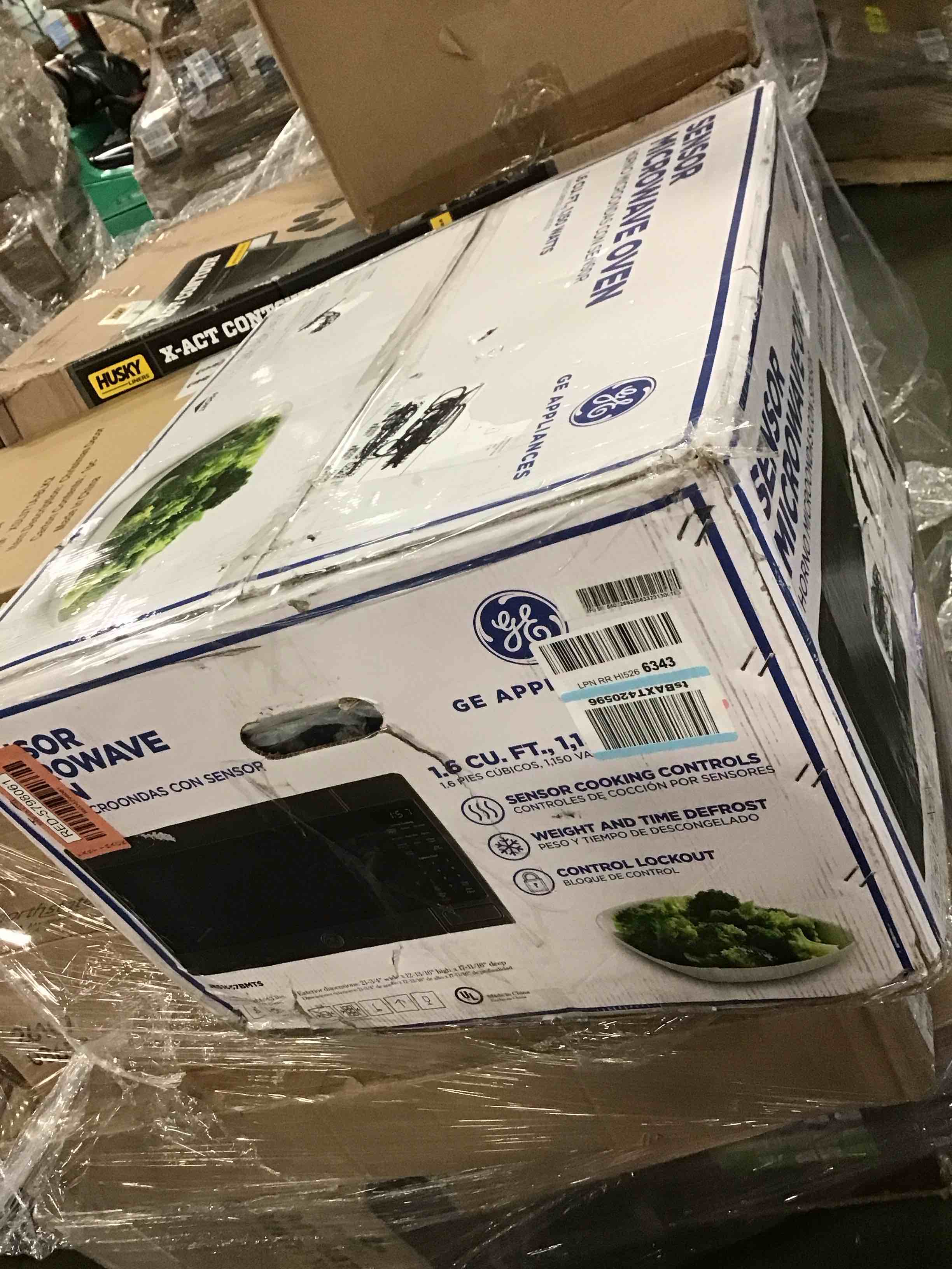 GE JES1657BMTS Microwave Oven, Black Stainless Steel, 13.625 in