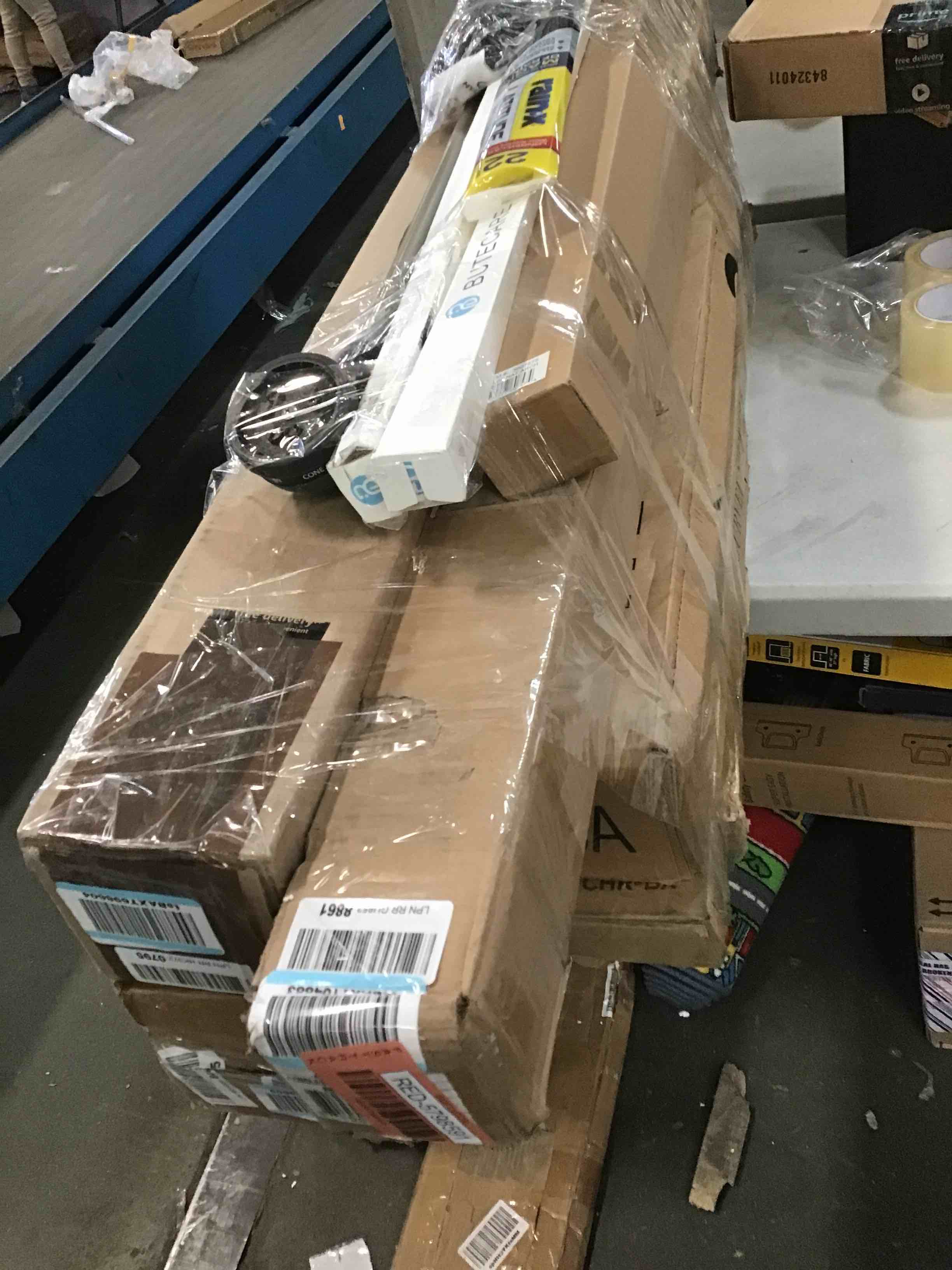 Assortment of Miscellaneous products (May Include cordless shade, curtain rods, retractable baby gate, Led universal linear lamp and more or other use)