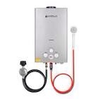Camplux BW264G-LP Outdoor Portable Liquid Propane Tankless Water Heater, 2.64 GPM On Demand Camping Gas Water Heater, Gray