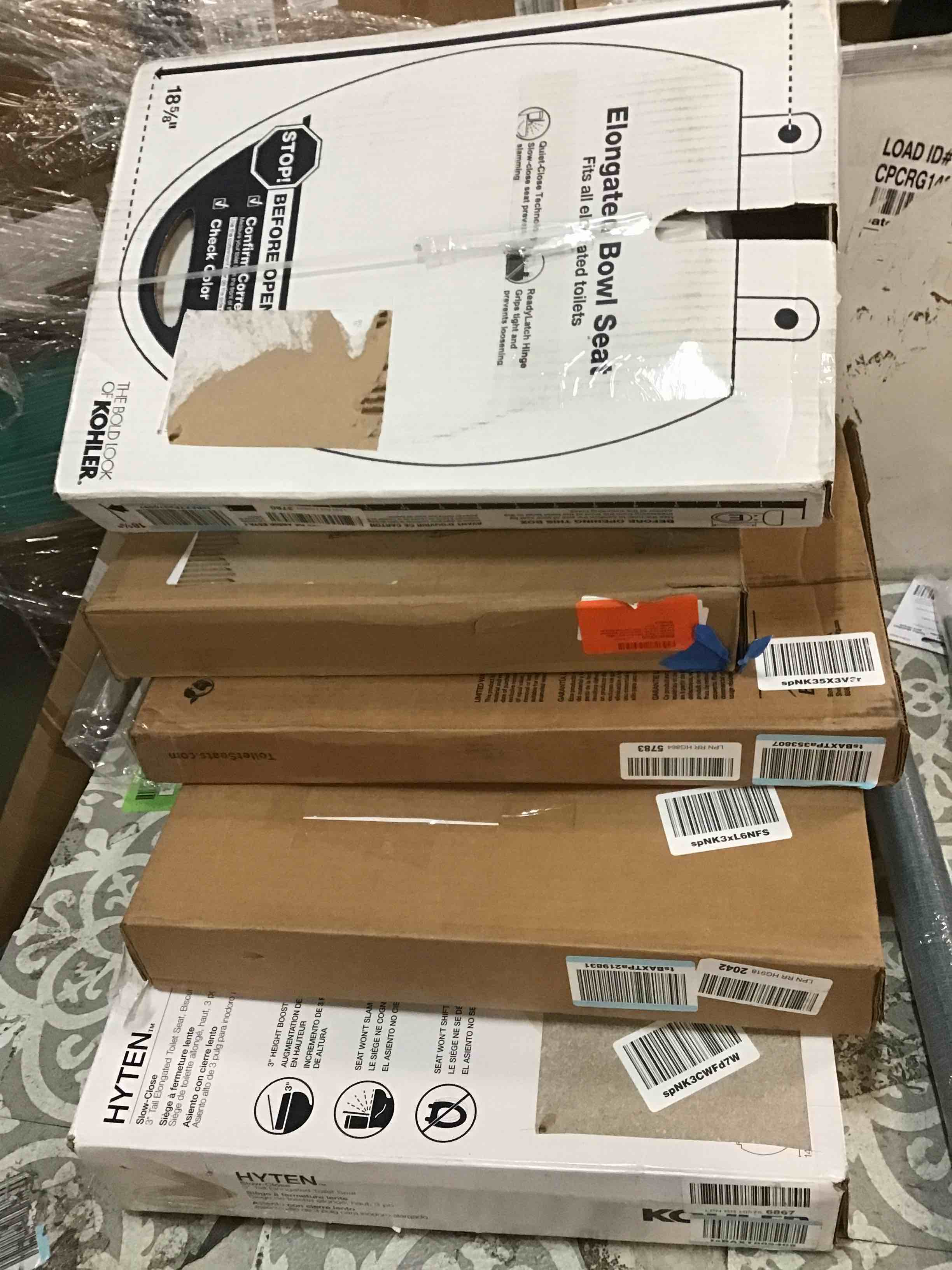 assorted toilet seats 
