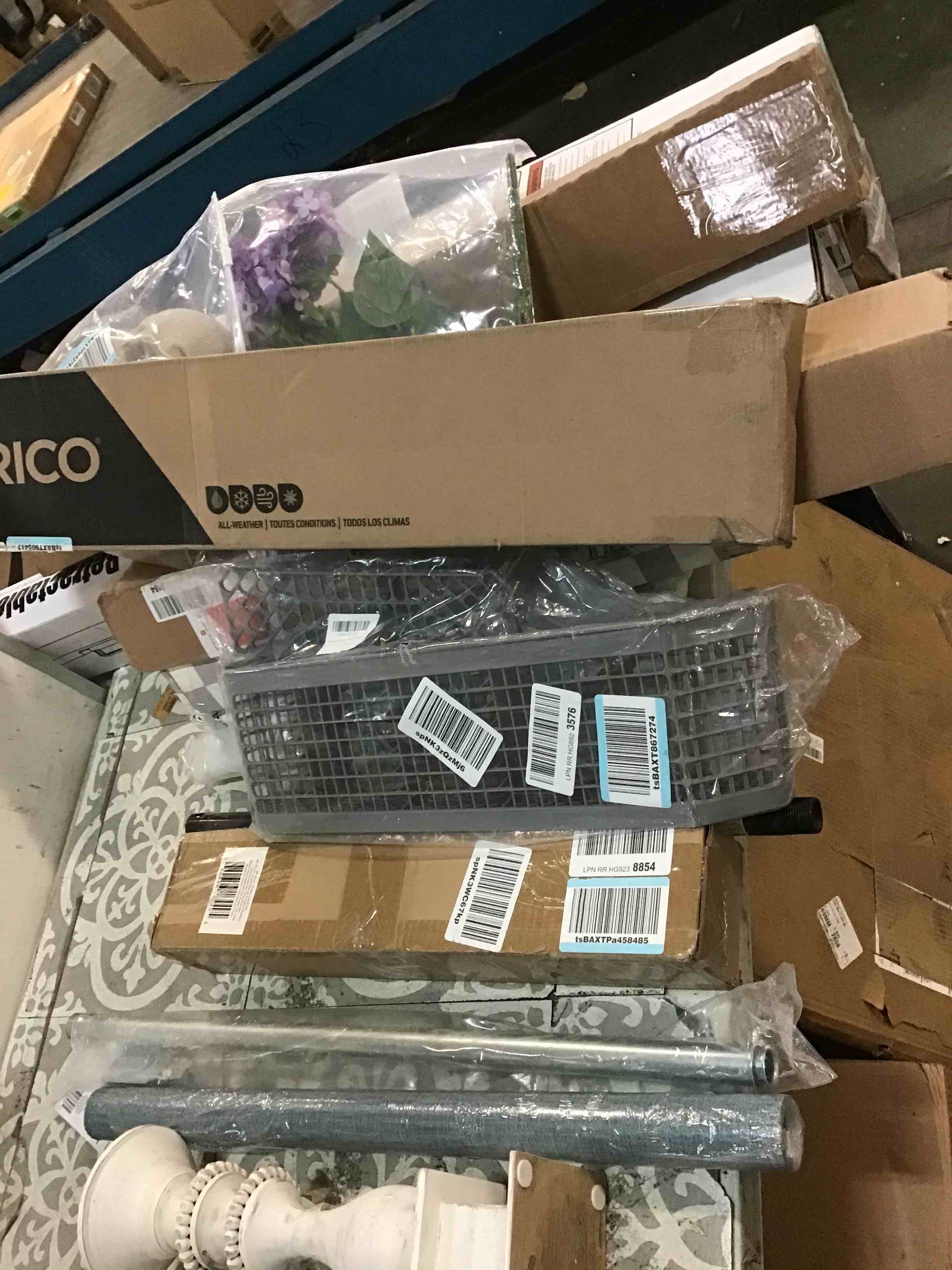 assorted baby gates,curtain rods,dog toy and more