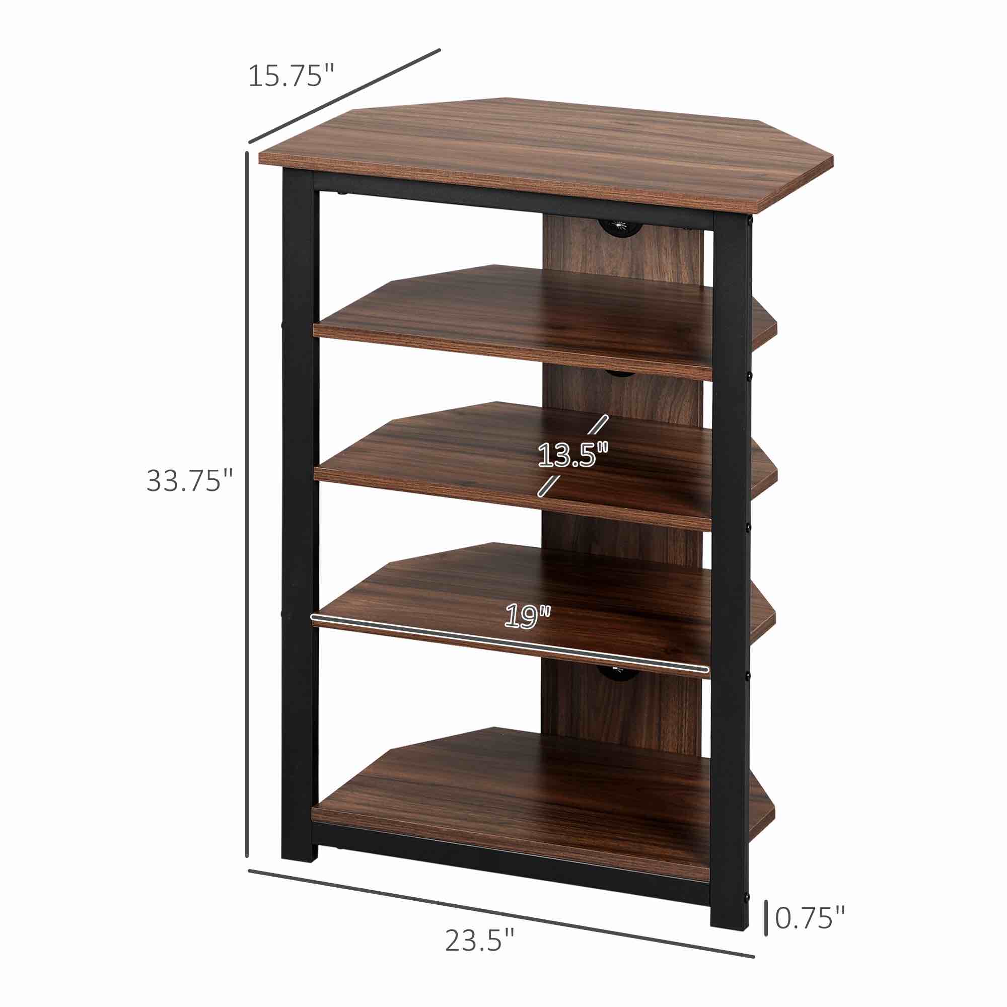 Corner TV Stand for TV up to 29 Inches Media Entertainment Center