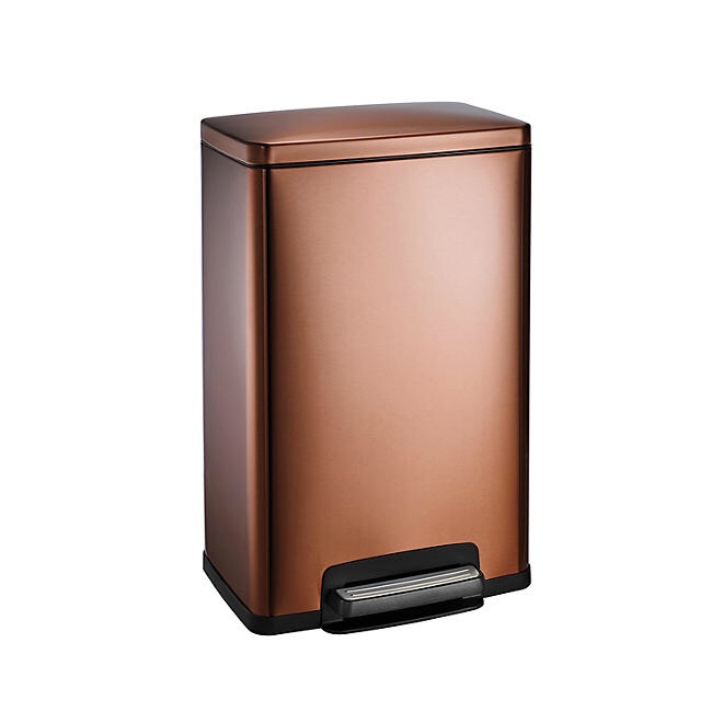 Tramontina 13-Gallon Step Trash Can, Bronze