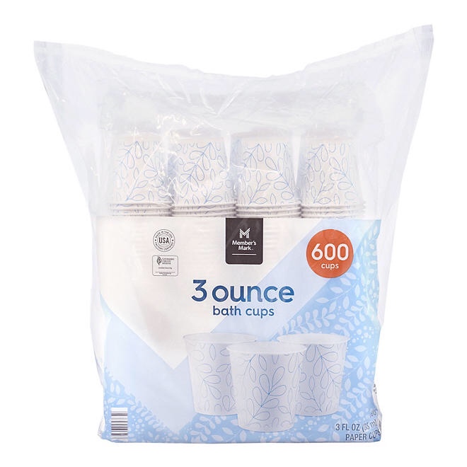 Member's Mark Printed Paper Bath Cold Cup (3 oz, 600 ct.)