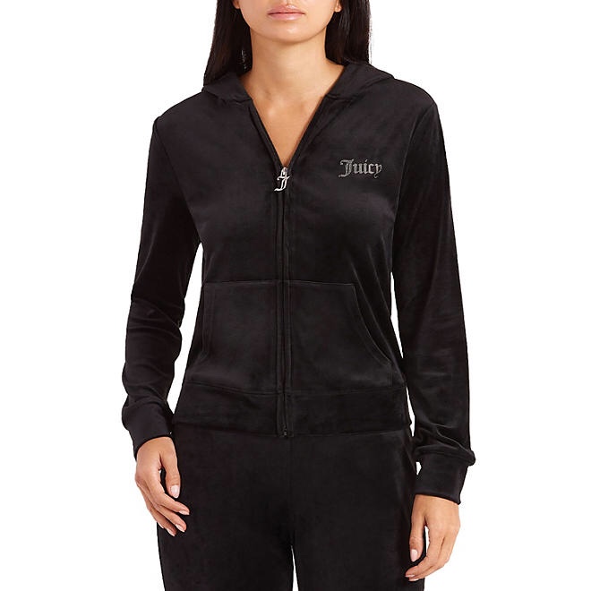 Juicy Couture Velour Jacket, Black, M