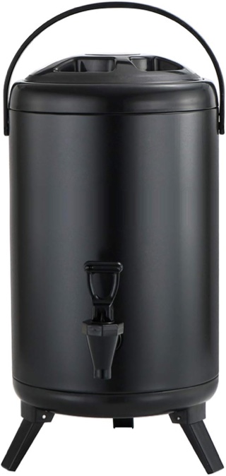 Stainless Steel Insulated Beverage Dispenser Insulated Thermal Hot and Cold Beverage Dispenser for Hot Tea & Coffee, Cold Milk, Water, Juice,Soup 2.1 Gallons