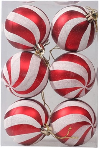 (( Different size and color8 Pack))Christmas Ball Ornaments Xmas Tree Decorations Red Finial Ornaments Shatterproof Hanging Decoration Plastic Christmas Tree Ornament Ball Hanging Xmas Decor for Holiday Wedding Party