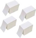 RyhamPaper 4" x 6" Fanfold Direct Thermal Labels - White Shipping Mailing Postage Labels, Perforated, Permanent Adhesive (8 Stacks - 8000 Labels)