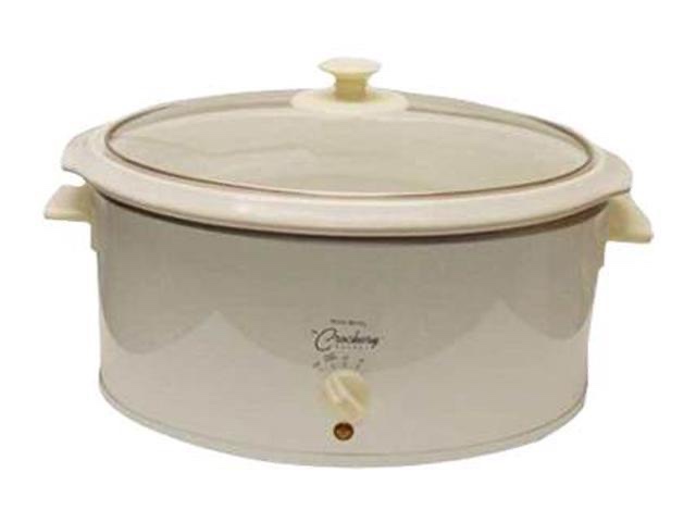 West Bend 84350 White 6 Qt. Crockery Cooker