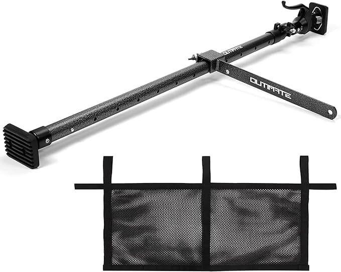 XINQIAO Cargo Bar for Pickup Truck Bed, Premium Universal Truck Cargo Barwith Cargo Net and Divider Bar, Suitable for Vans, SUVs, Trailers, 42" to 71" Long