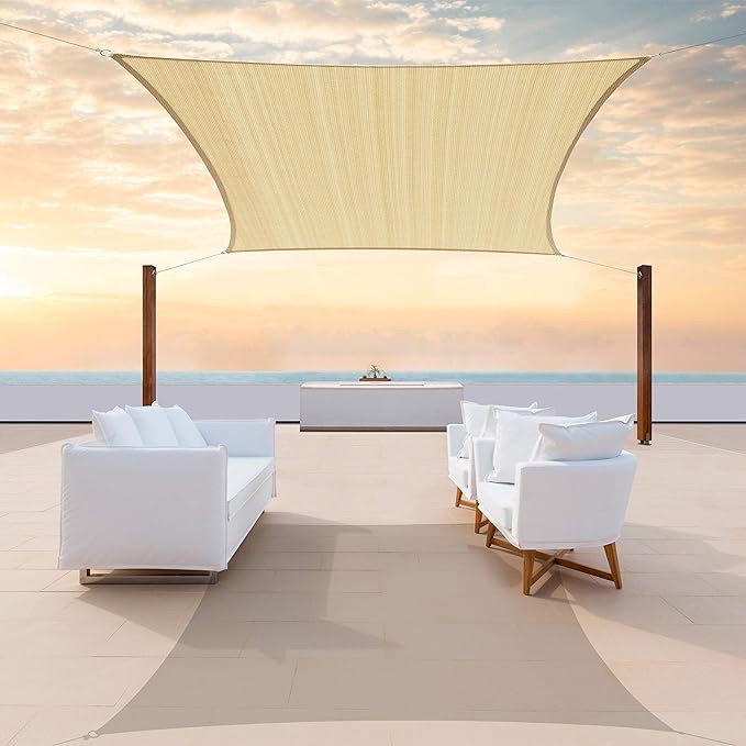 Beige Sun Shade Sail 