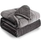 sherpa weighed Blanket,gray