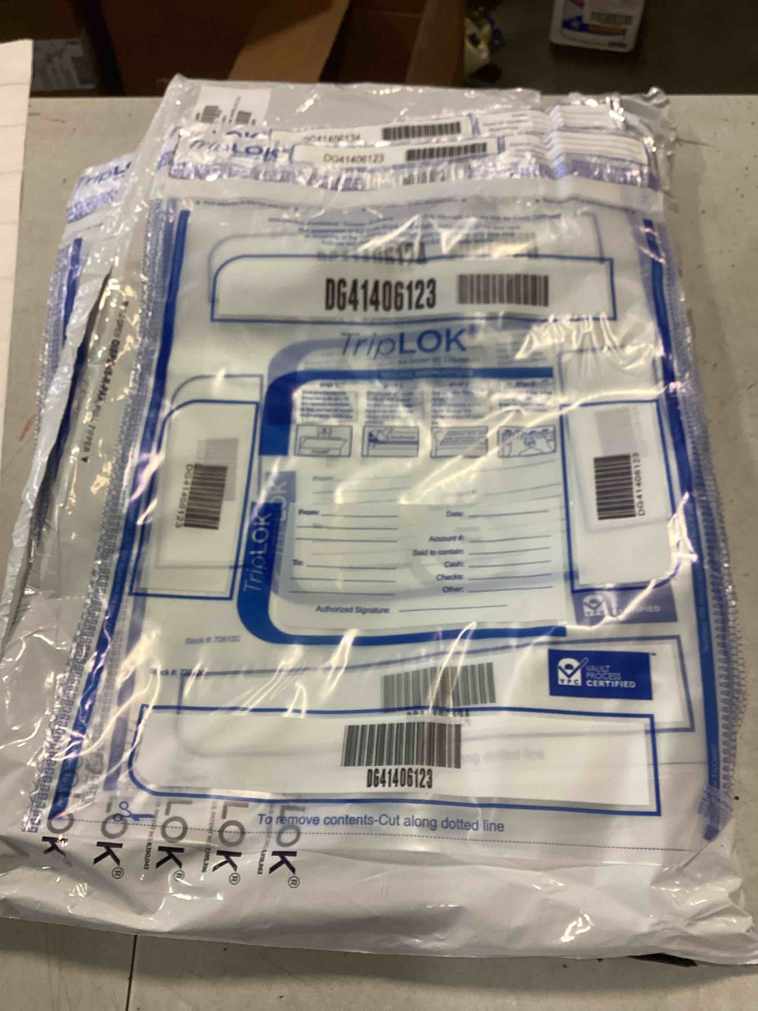 12X 16 Triplok Security Bag Clear 100 /pk