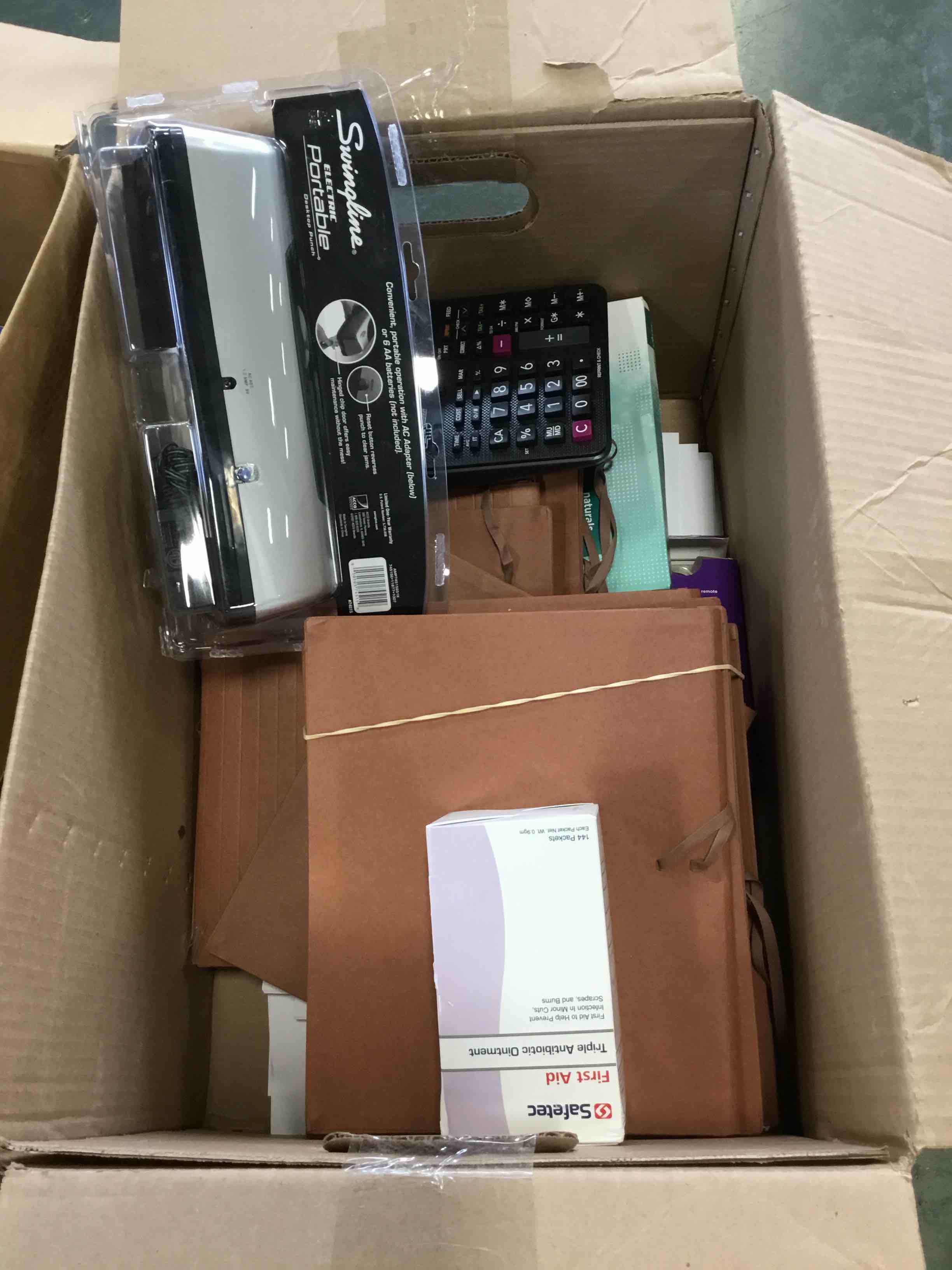 Assorted box of Staples Supplies office and more 