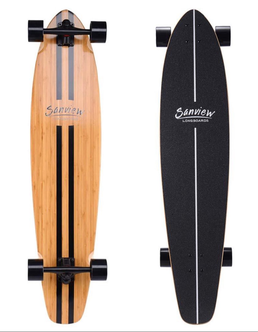 Sanview 42inch Complete Bamboo Longboard Skateboards Cruiser Parallel