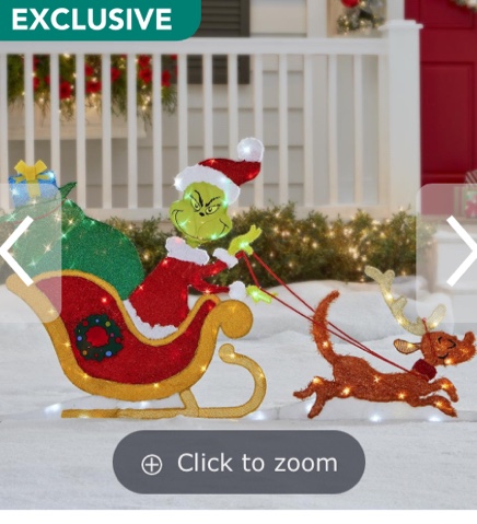 The Illuminated Grinch Sleigh