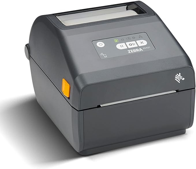 ZEBRA ZD421 Direct Thermal Desktop Printer 203 dpi Print Width 4-inch Wired USB and Ethernet Connectivity ZD4A042-D01E00EZ, No Thermal Ribbon Required