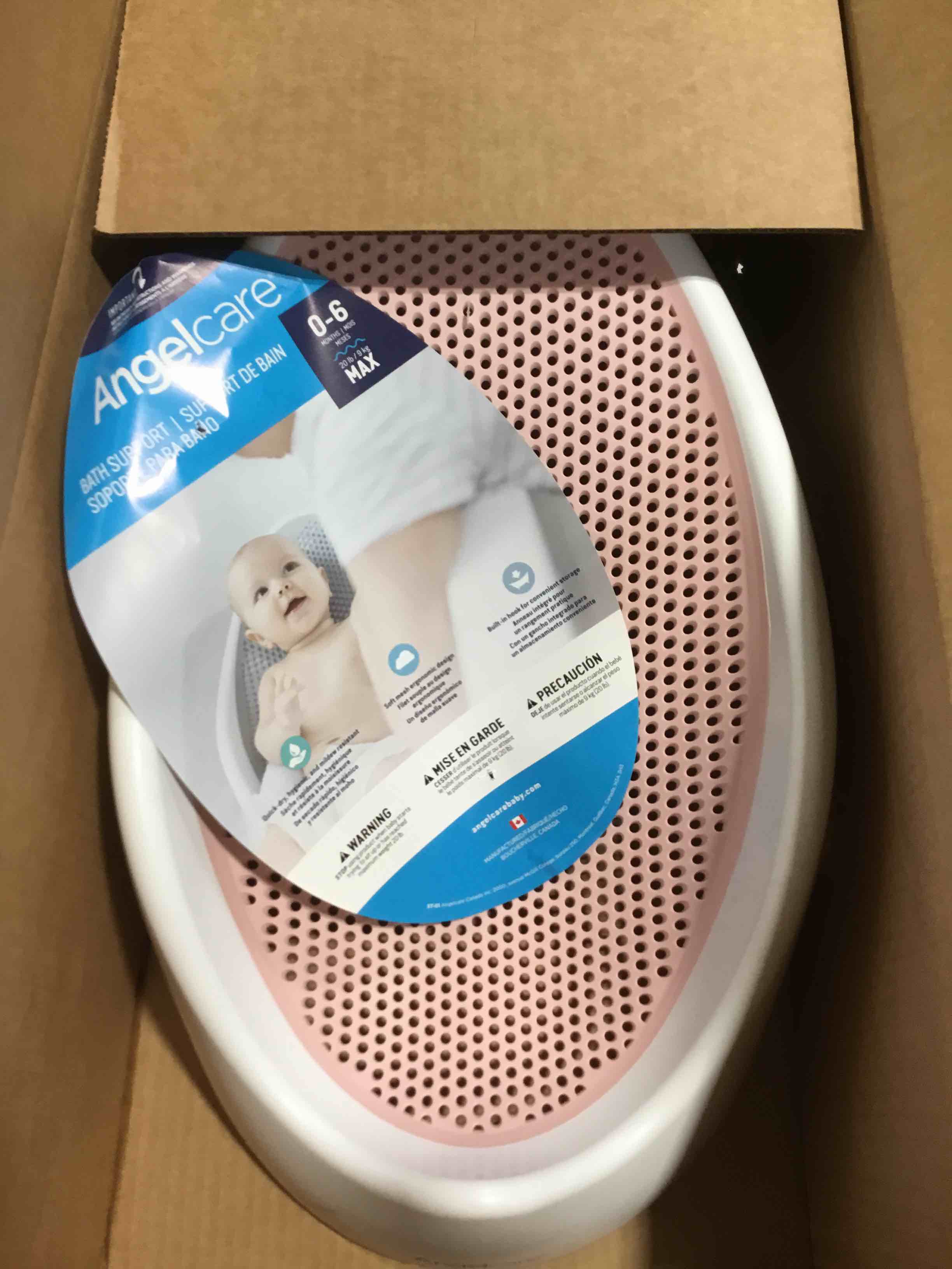 Angelcare Baby Bath Support (Gray) | Ideal for Babies Less Than 6 Months Old