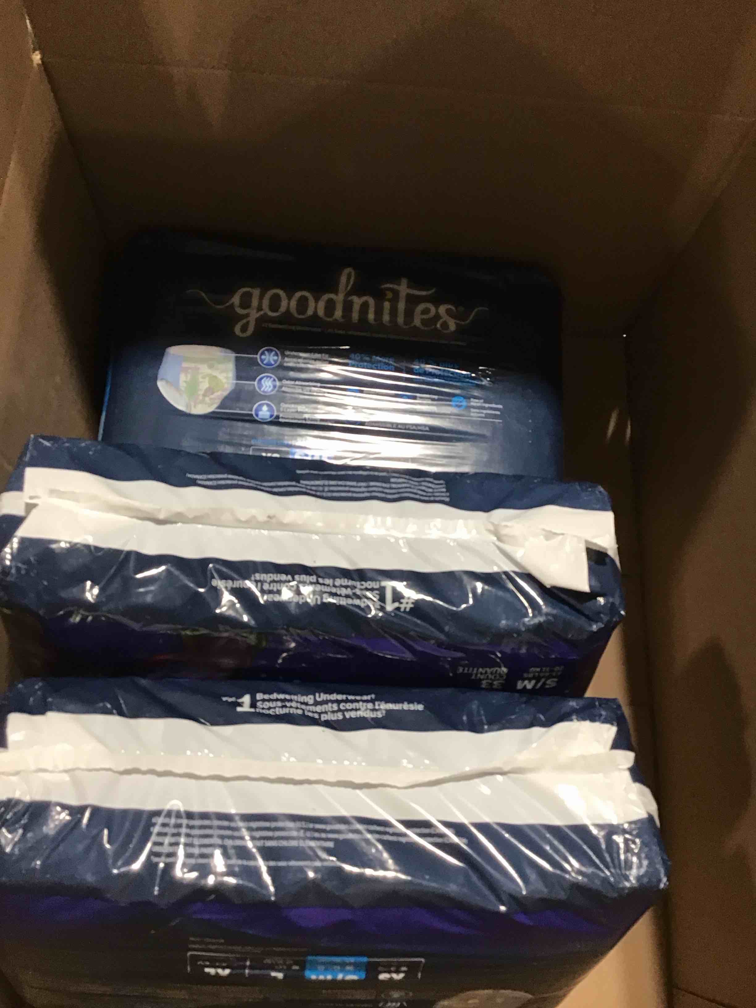 Goodnites Boys' Nighttime Bedwetting Underwear, Size Extra Large (95-140+ lbs), 63 Ct (3 Packs of 21), Packaging May Vary