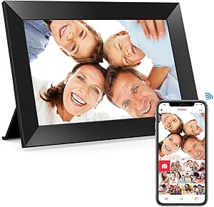 Frameo 10.1 Inch WiFi Digital Picture Frame, 1280x800 HD IPS Touch Screen Photo Frame Electronic, 32GB Memory, Auto-Rotate, Wall Mountable, Share Photos/Videos Instantly via Frameo App from Anywhere