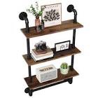 Merapi 24" Industrial Floating Shelves, Pipe Shelves for Wall, 3 Tier Rustic Wood Wall Shelves for Home Décor, Bedroom, Living Room, Bathroom…