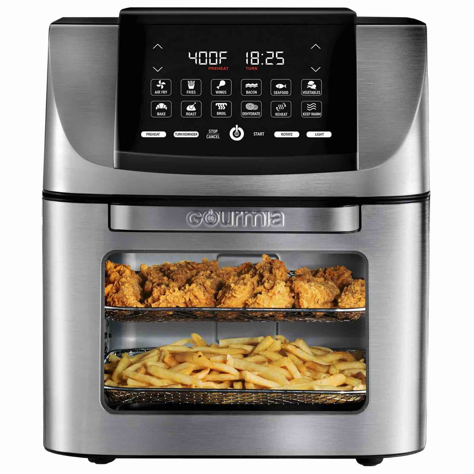 Gourmia All-in-One Digital Air Fryer, Oven, Rotisserie & Dehydrator, 14-QT