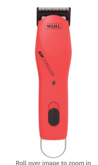WAHL Professional Animal KM Cordless 2-Speed Detachable Blade Pet and Dog Clipper Kit, Poppy (9596-200)