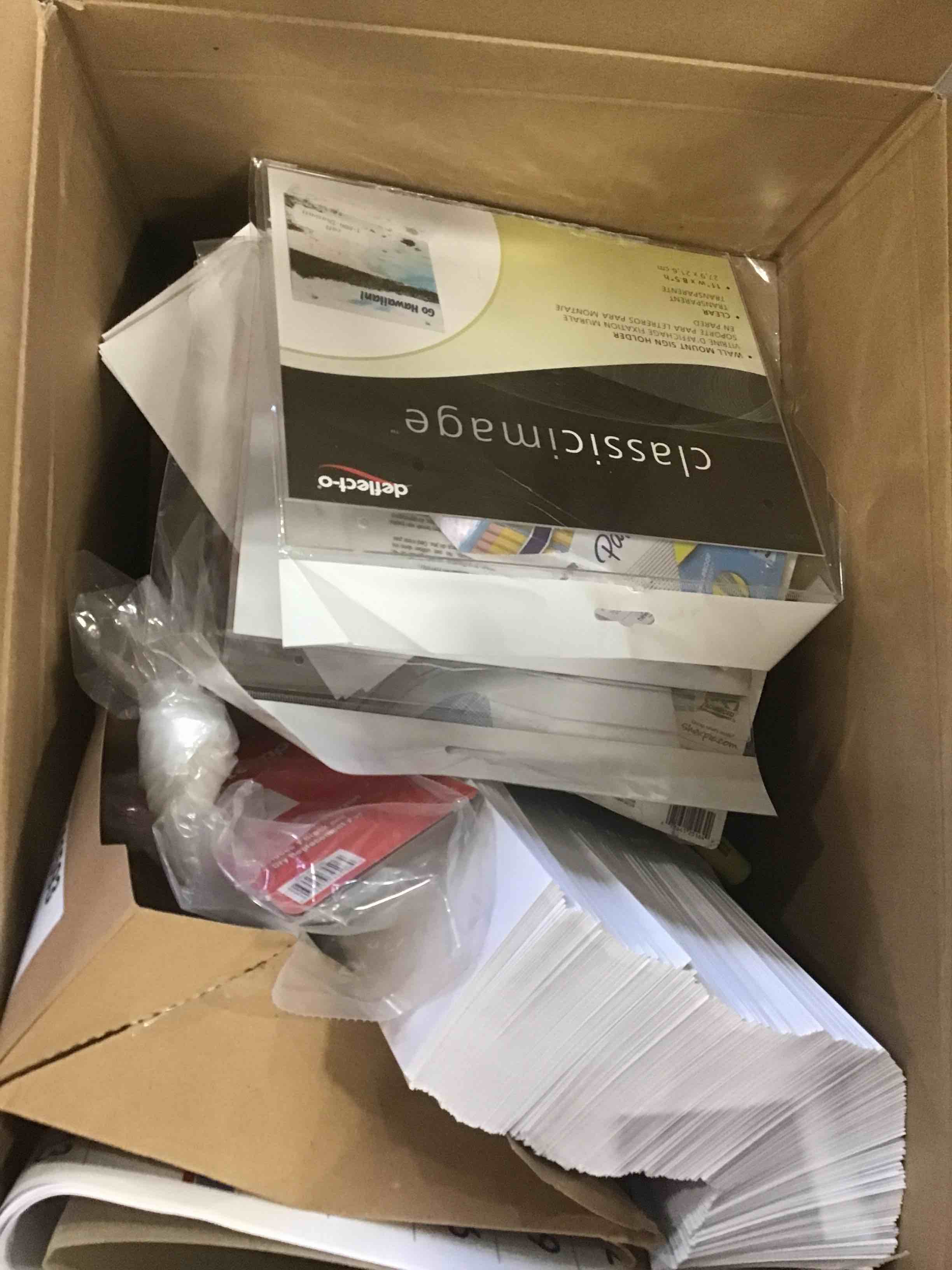 Assorted of variety of products for the maintenance and cleaning of office or home. (expiration date, brands and sizes may vary)