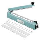 Flexzion 16" (400mm) Impulse Sealer 400W - Manual Plastic Poly Bag Heat Sealing Machine Closer Kit w/Adjustable Timer, Portable with Free Replacement Element Grip and Teflon Tape