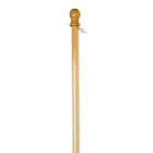 Evergreen Solid Wood 56" Flag Pole | Single Holder Ring Clip and Spinning Anti-Wrap Tube | Outside Wall Mounted | House and 3'x5' American Flags with Sleeve or Grommets | Residential or Commercial | Pole Only With Anti-Wrap Tube