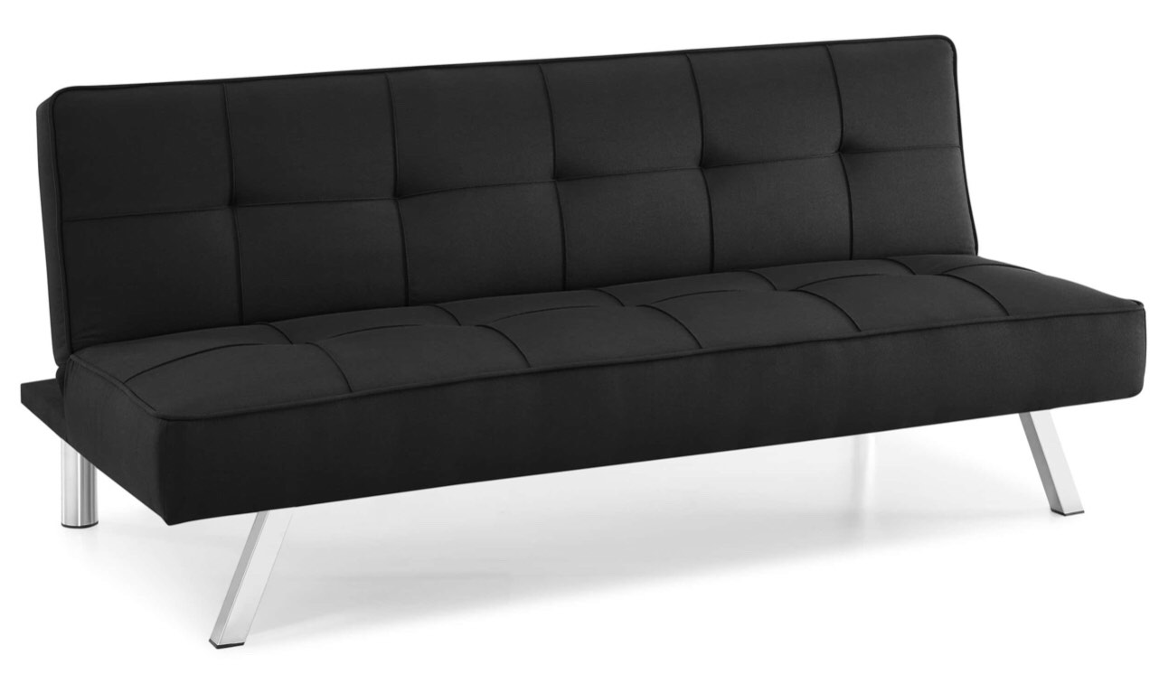 Corey Convertible Sleeper with Black Fabric Cover