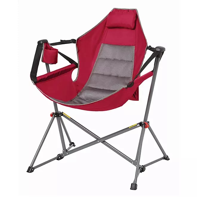 Member's Mark Swing Lounger Camp Chair, 300 lbs. capacity (Red)