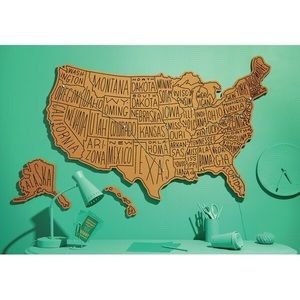 Easy tiger 35 inch routed USA cork map