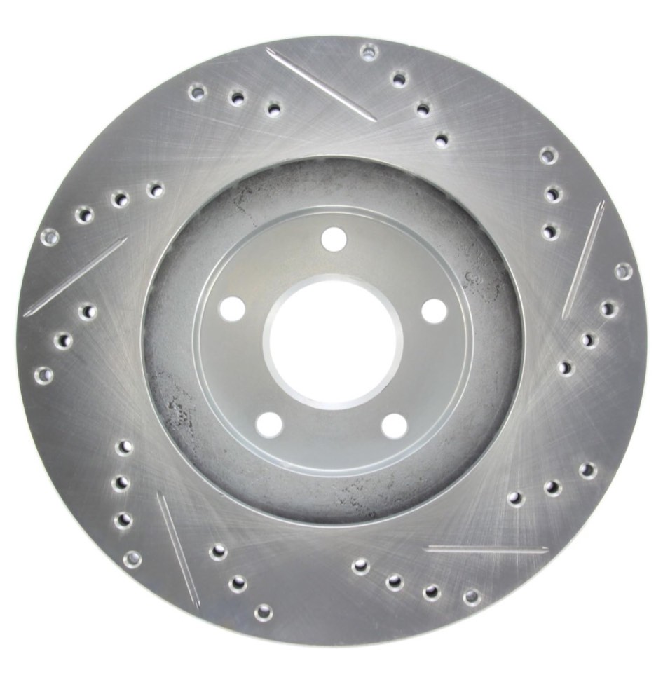 StopTech 227.42080L Select Sport Drilled and Slotted Brake Rotor; Front Left