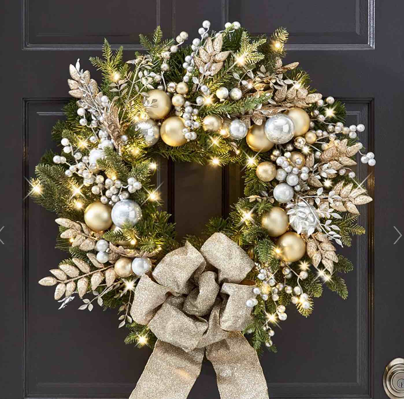 The Cordless Prelit Silver And Champagne Holiday Trim