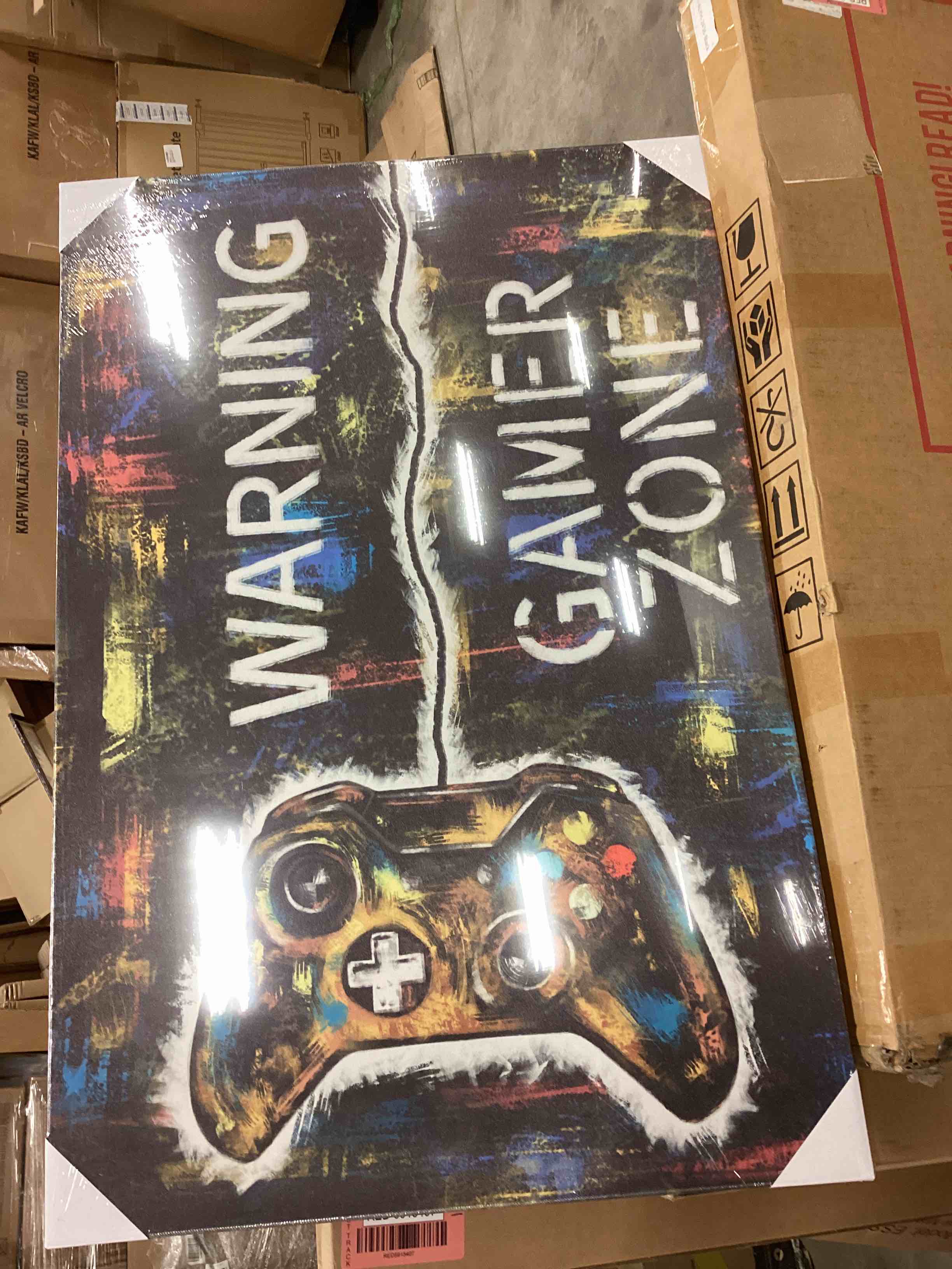 Wall art with vintage neon painting design