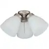 Hampton Bay 3-Light Brushed Nickel Ceiling Fan Shades LED Light Kit