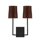 Meridian - M90061MBK - 2 Light Wall Sconce In mission Style-16 Inches Tall and 12 Inches Wide