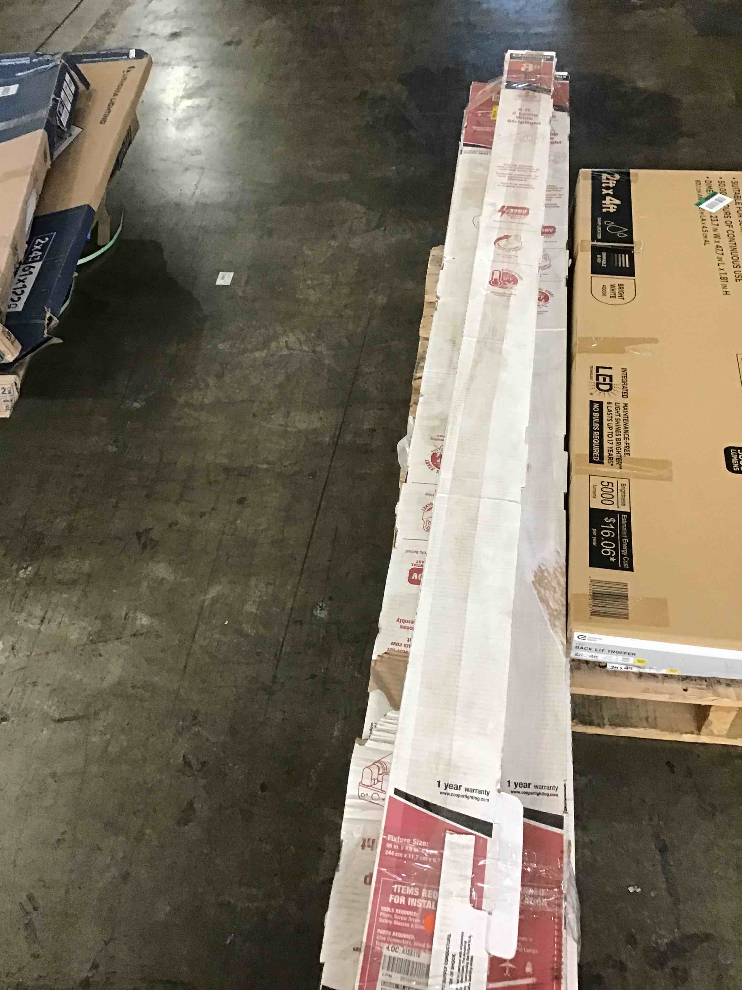8 ft. Linear White Integrated LED Warehouse Strip Light with 8176 Lumens, 4000K, UNV Voltage