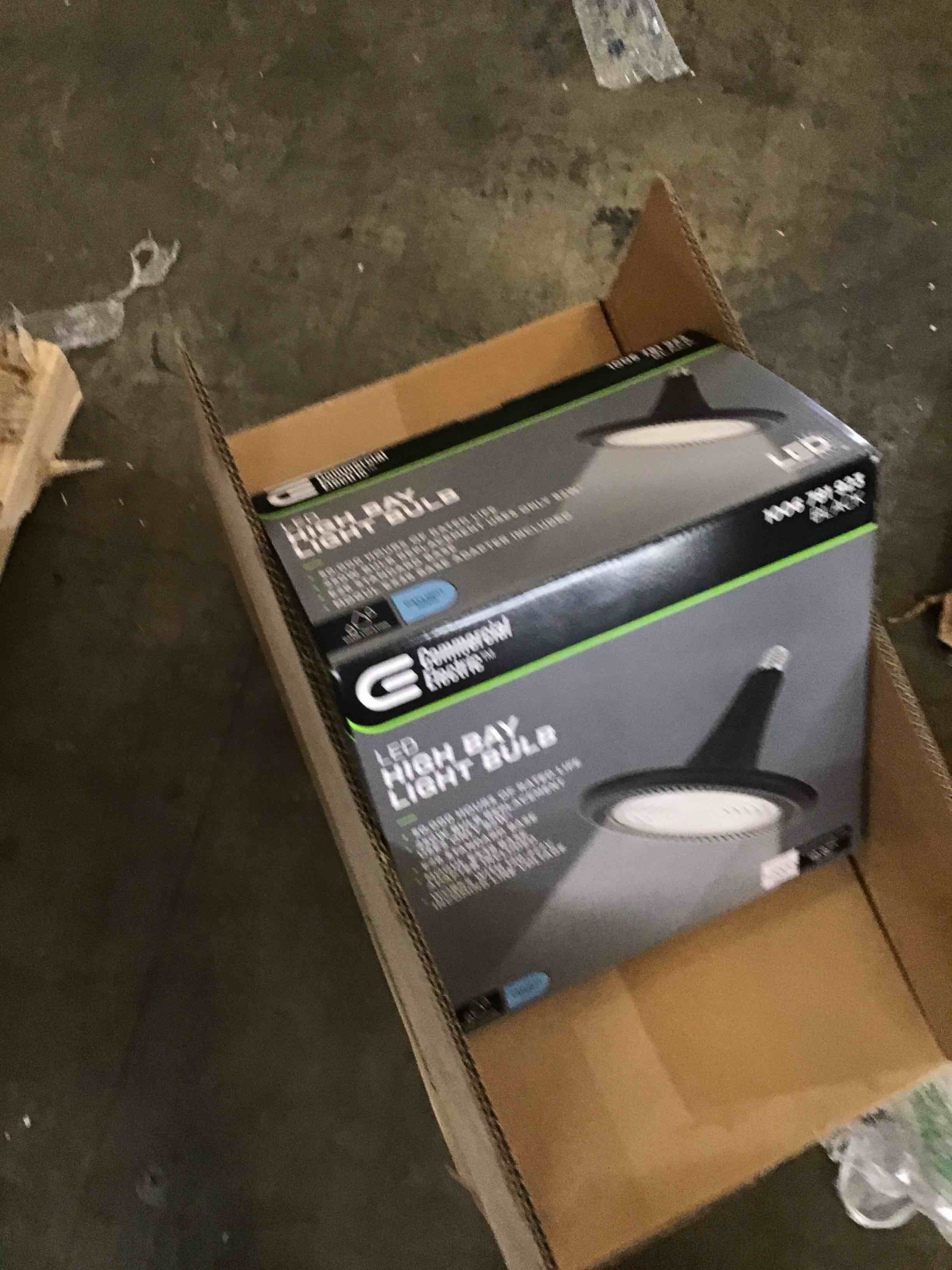 250-Watt Equivalent Integrated LED Black High Bay Light 5000K