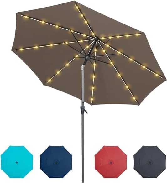 brown led umbrella