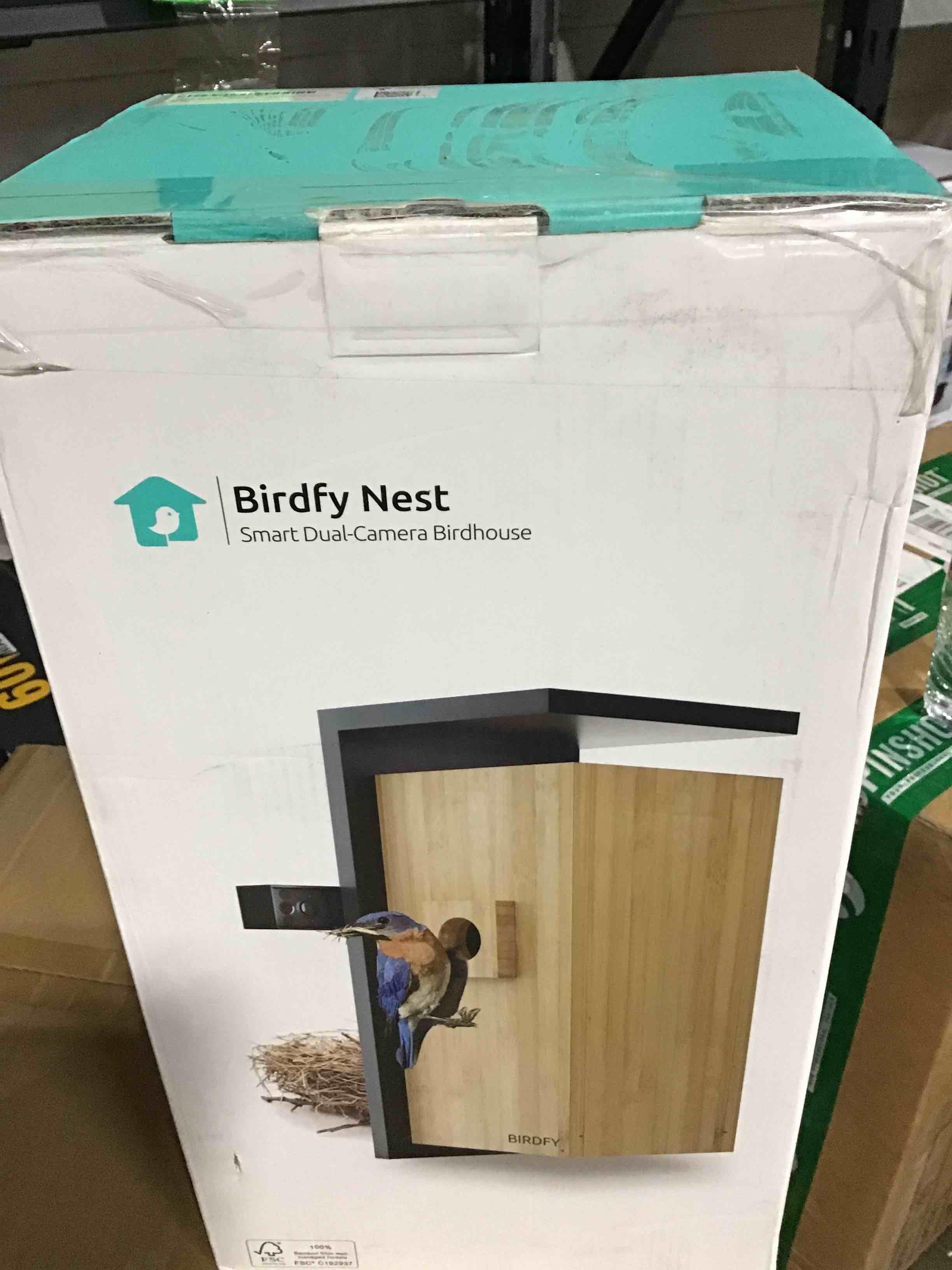 NETVUE Birdfy Nest - Smart Bird House with Hight Resolution Daul-Camera, AI Recognize Auto Create Bird Stories, Eco-Friendly Waterproof Bamboo Nest with Type-C Solar Panel, DIY Ideal Gift